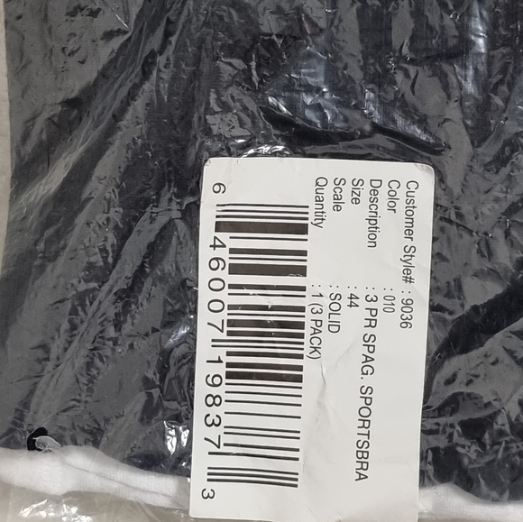 NWT 3 fruit of the loom sports bras - Picture 3 of 3